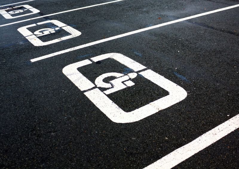 Properly Painted Handicap Spaces